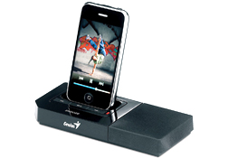 Genius presenta parlantes con base para dispositivos Apple