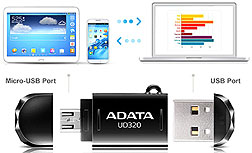 Adata presenta disco USB para conectar smartphones y tablets