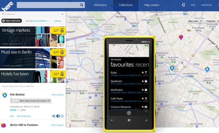 Nokia lanza gratis su servicio de mapas HERE para el sistema iOS de Apple