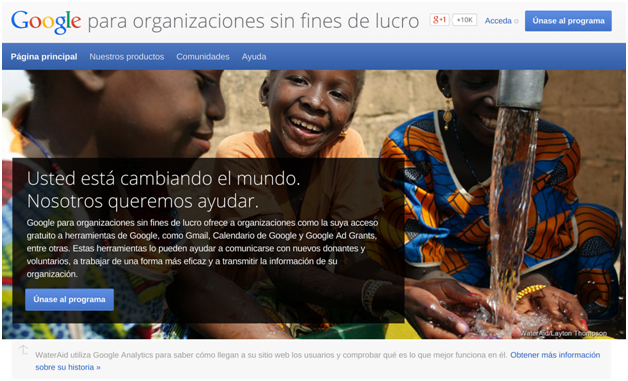 Google anuncia programa para organizaciones sin fines de lucro