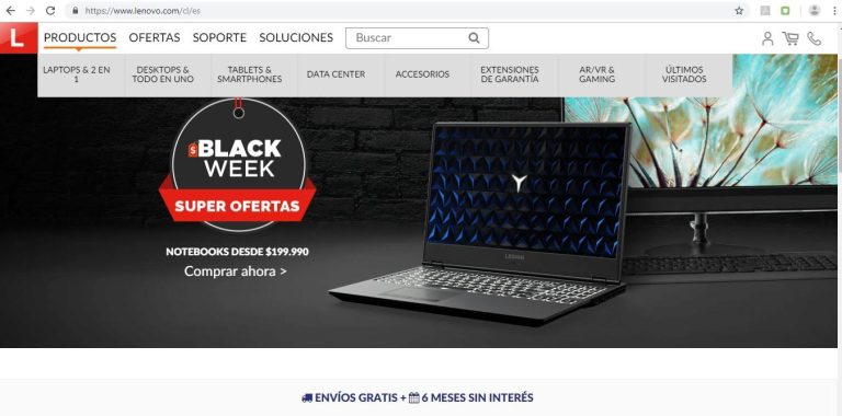 Lenovo estrena página para venta online en Chile