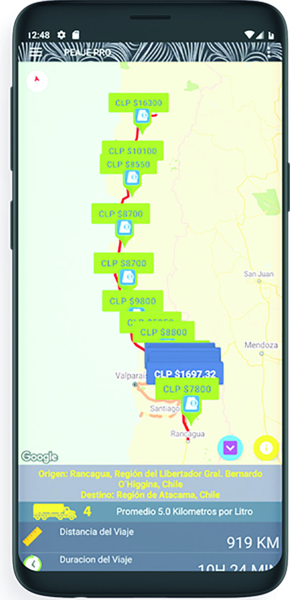 Peaje Pro calcula costos de tags y peajes en tiempo real