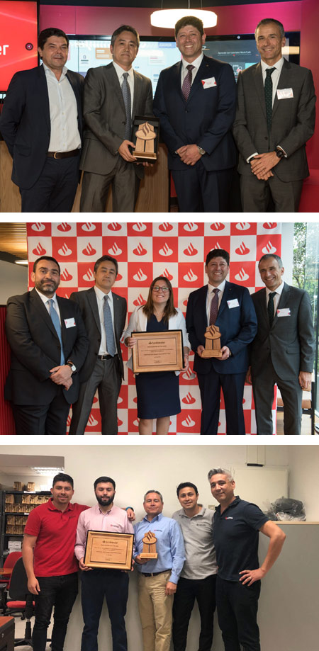 Banco Santander premia a Kyocera Chile