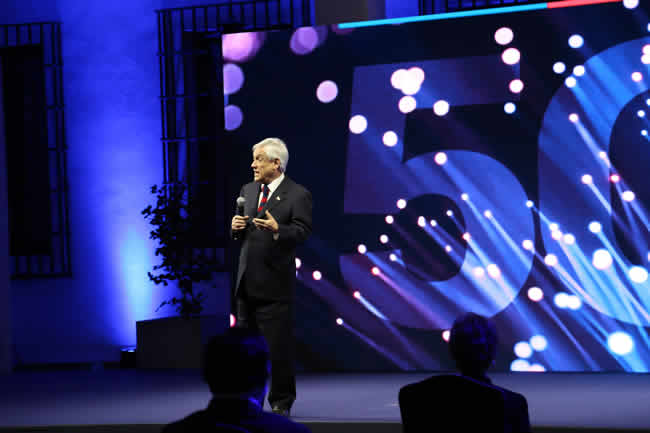 Presidente Piñera anuncia licitación 5G