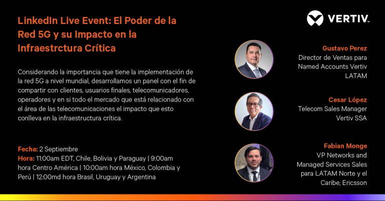 Vertiv presenta foro sobre el poder de 5G y su impacto en las infraestructuras críticas