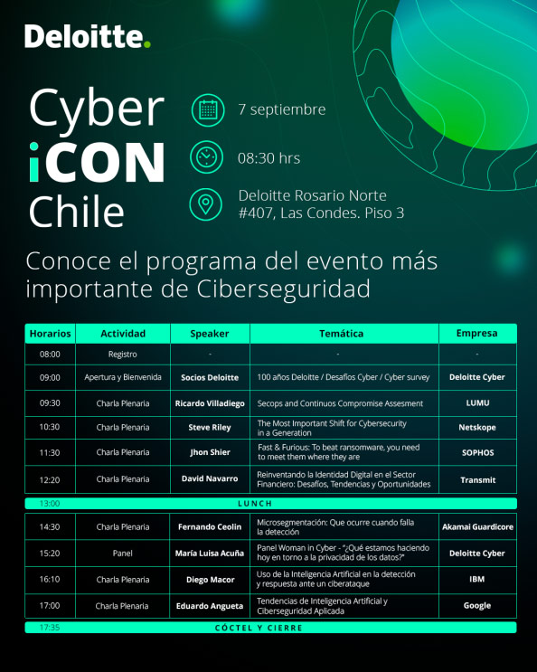 Deloitte invita a primera edición del Cyber iCON