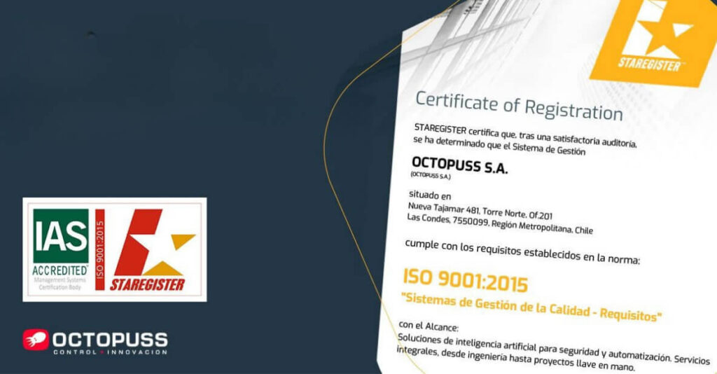 Octopuss se certifica ISO 90012015