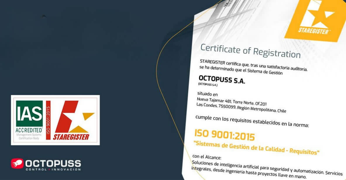 Octopuss se certifica ISO 90012015