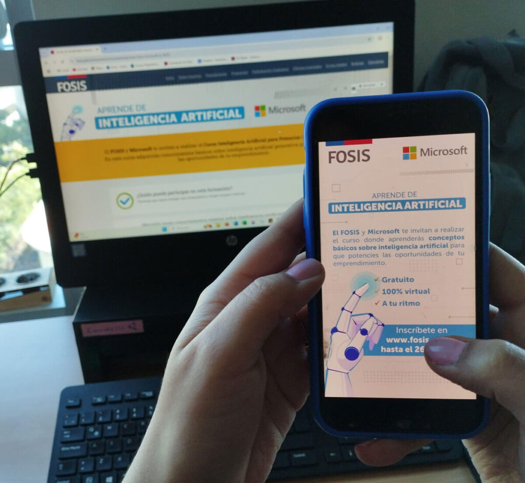 FOSIS y Microsoft abren 10 mil cupos para capacitarse en IA